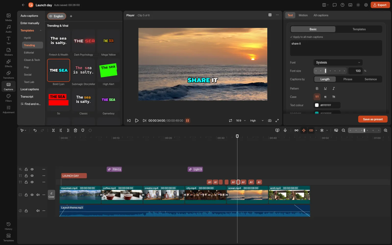 Captions in HyriX